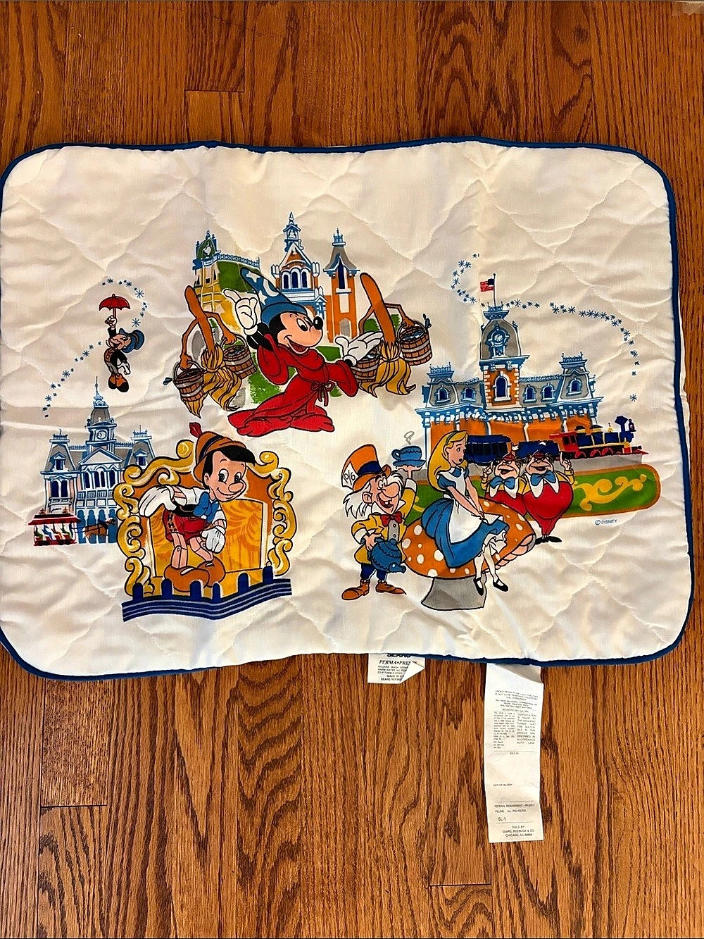 1986/1987 Sears Disney Classics Pillow Sham DEAD STOCK / NEW OLD STOCK / VINTAGE